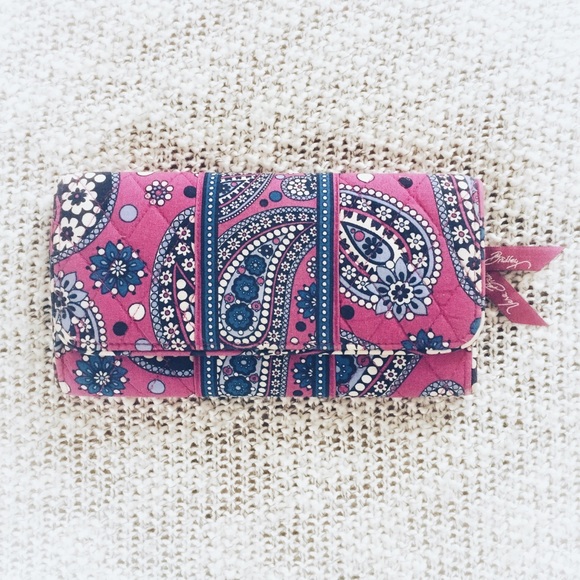 Vera Bradley Handbags - Vera Bradley Floral Trifold Wallet Clutch
